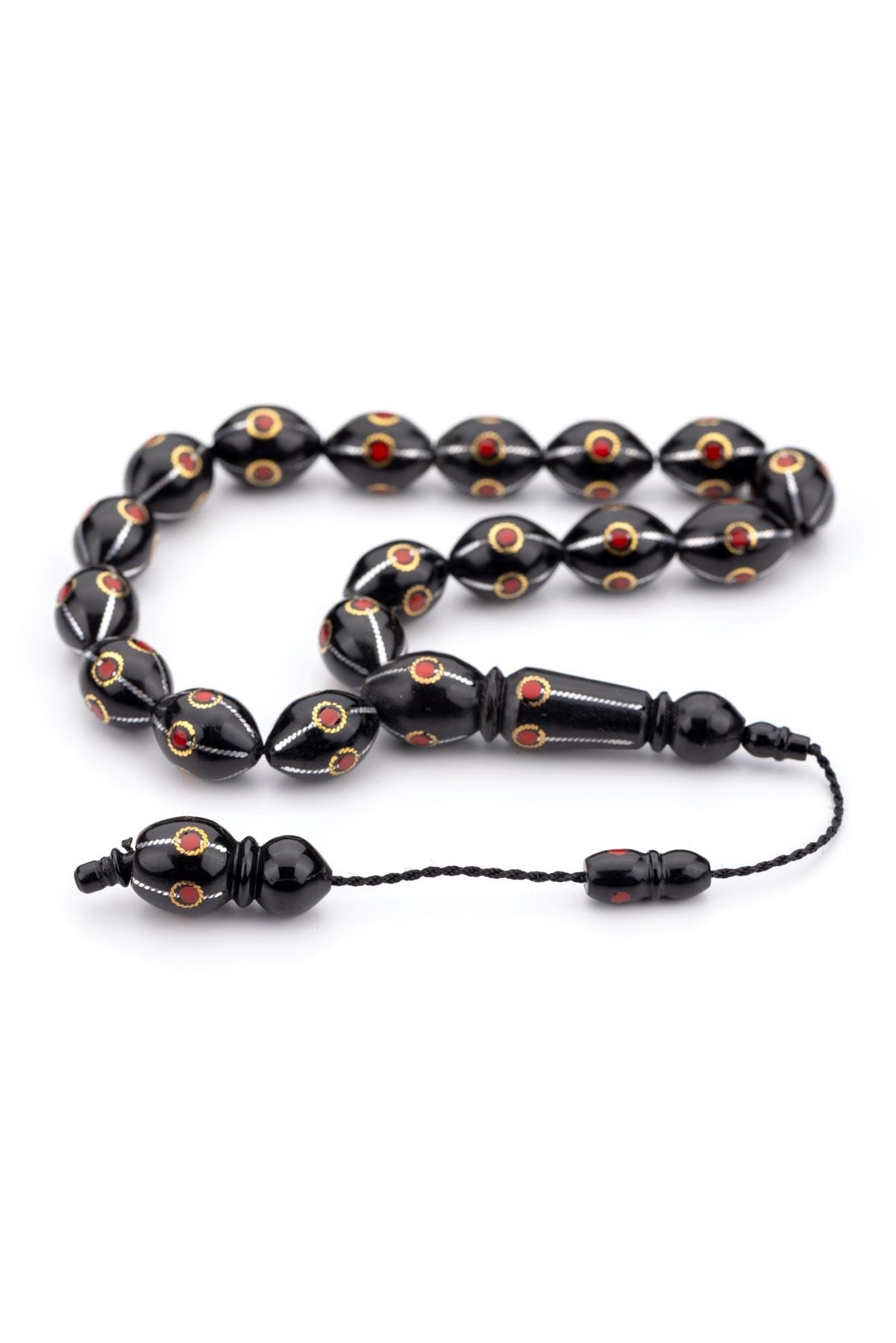 Mercan Taş Detaylı 17lik Kuka İşleme Tesbih