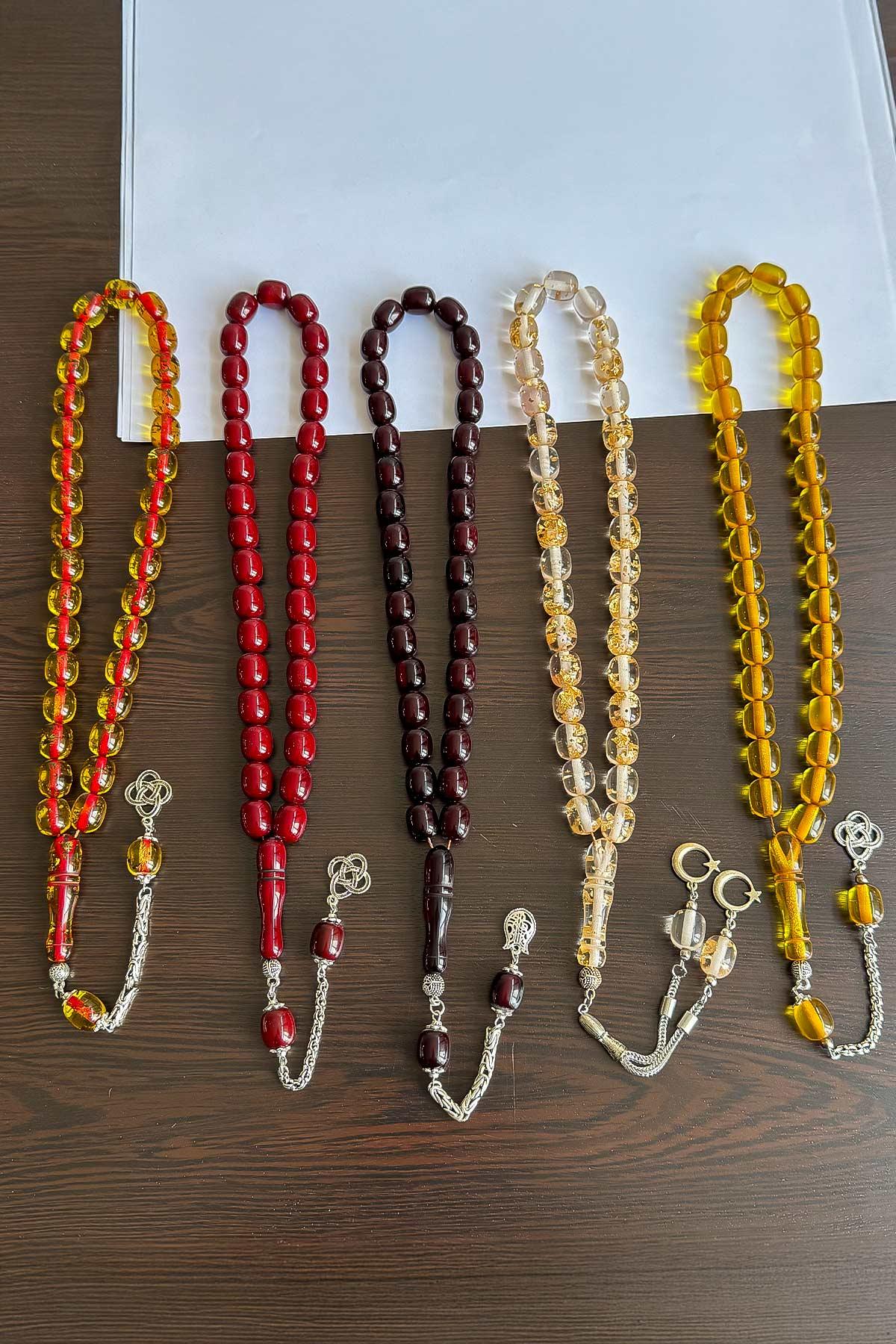 Muhteşem 5li İri Boy Toz Kehribar Seti