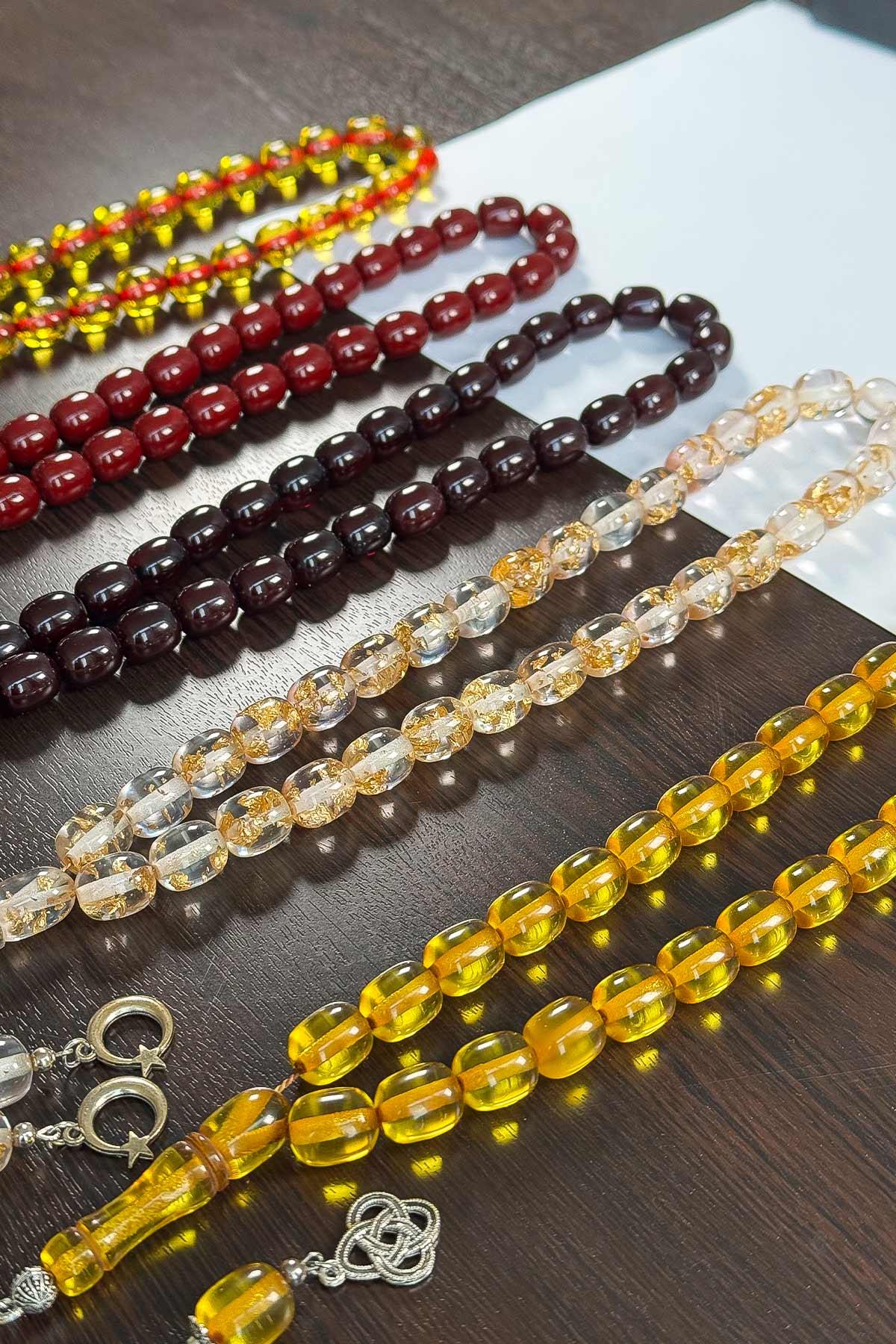 Muhteşem 5li İri Boy Toz Kehribar Seti