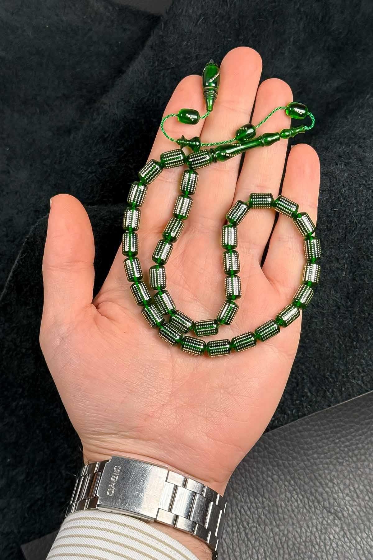 Nokta Gümüş İşleme Ateş Kehribar Tesbih | Tesbih Kenti