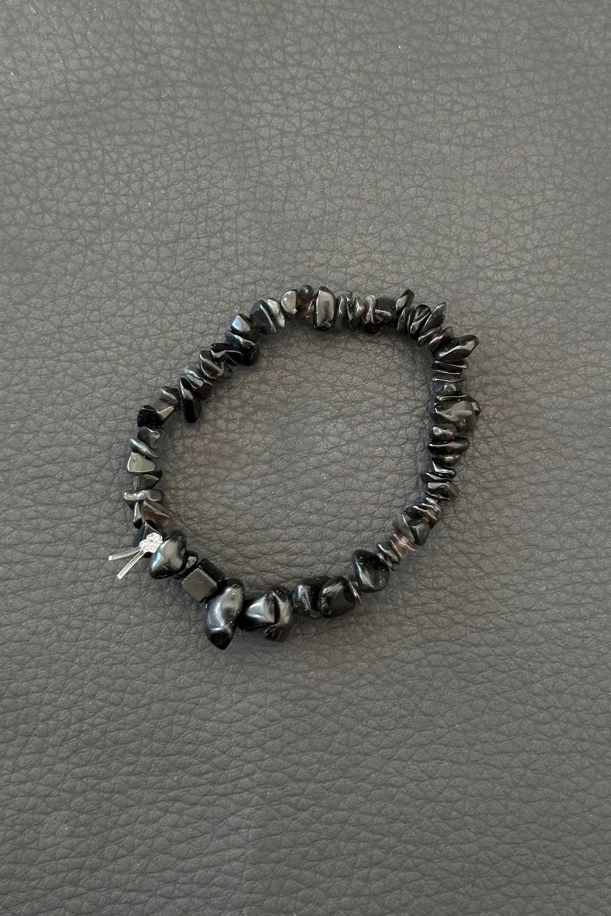 Obsidyen Taşı Bileklik