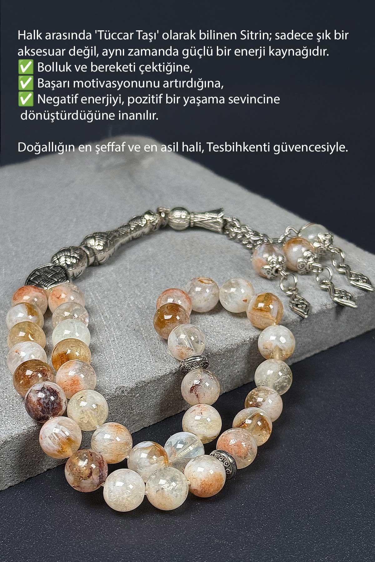Orjinal Sitrin Taşı Tesbih