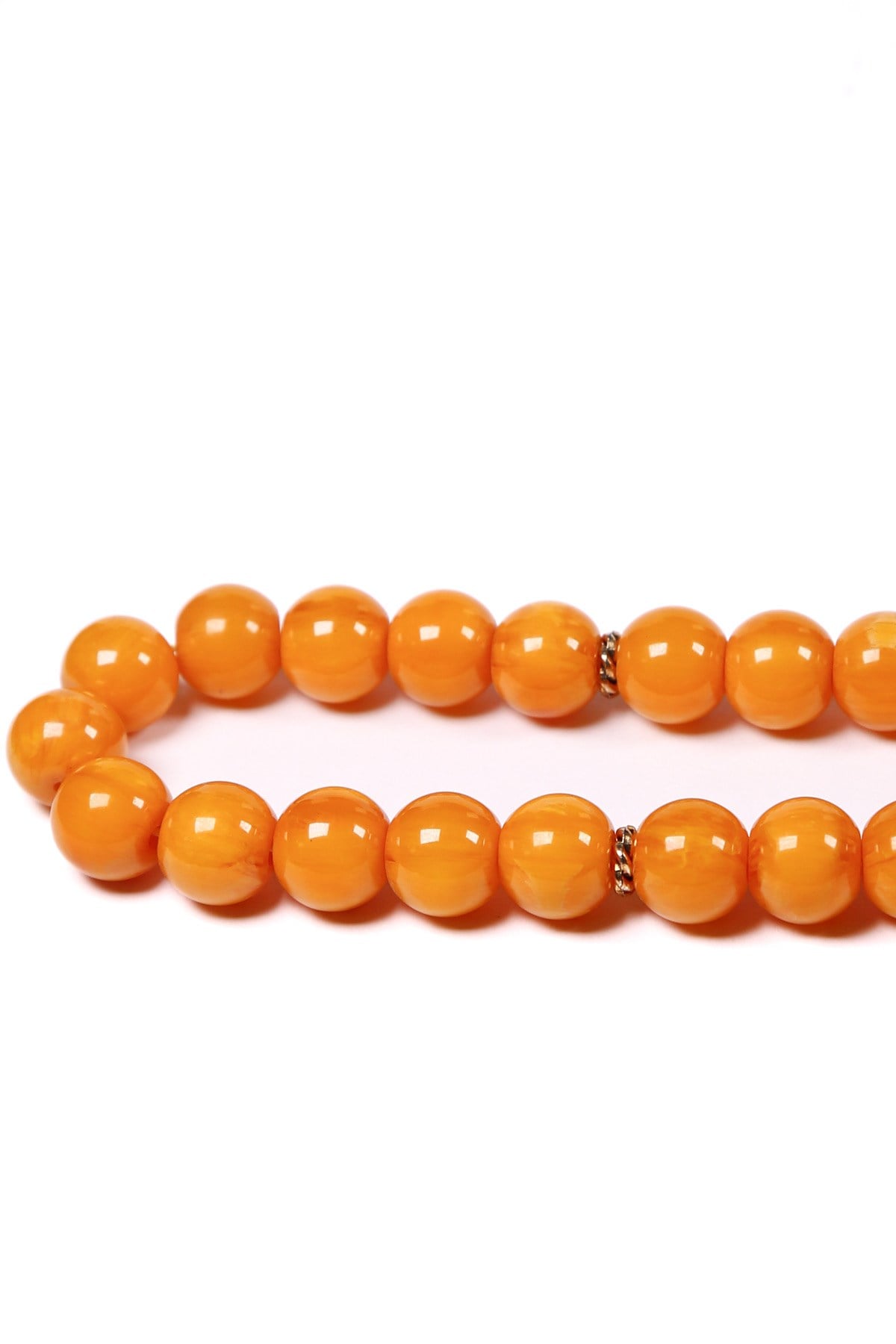 El Dolduran İri Taneler Özel Tasarım Sıkma Kehribar Tesbih