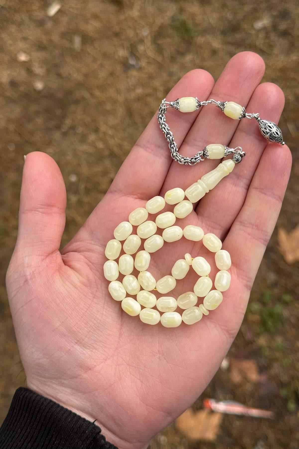 Pırıl Pırıl Kapsül Kaya Damla Kehribar Tesbih