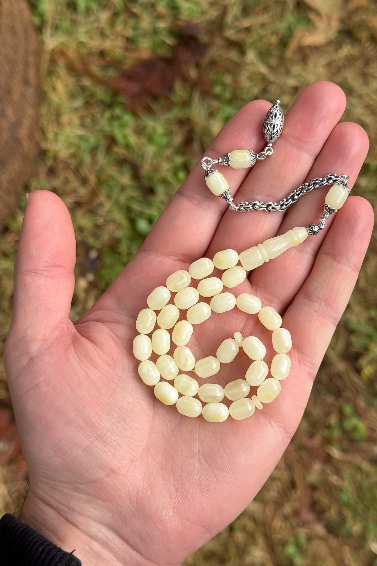 Pırıl Pırıl Kapsül Kaya Damla Kehribar Tesbih