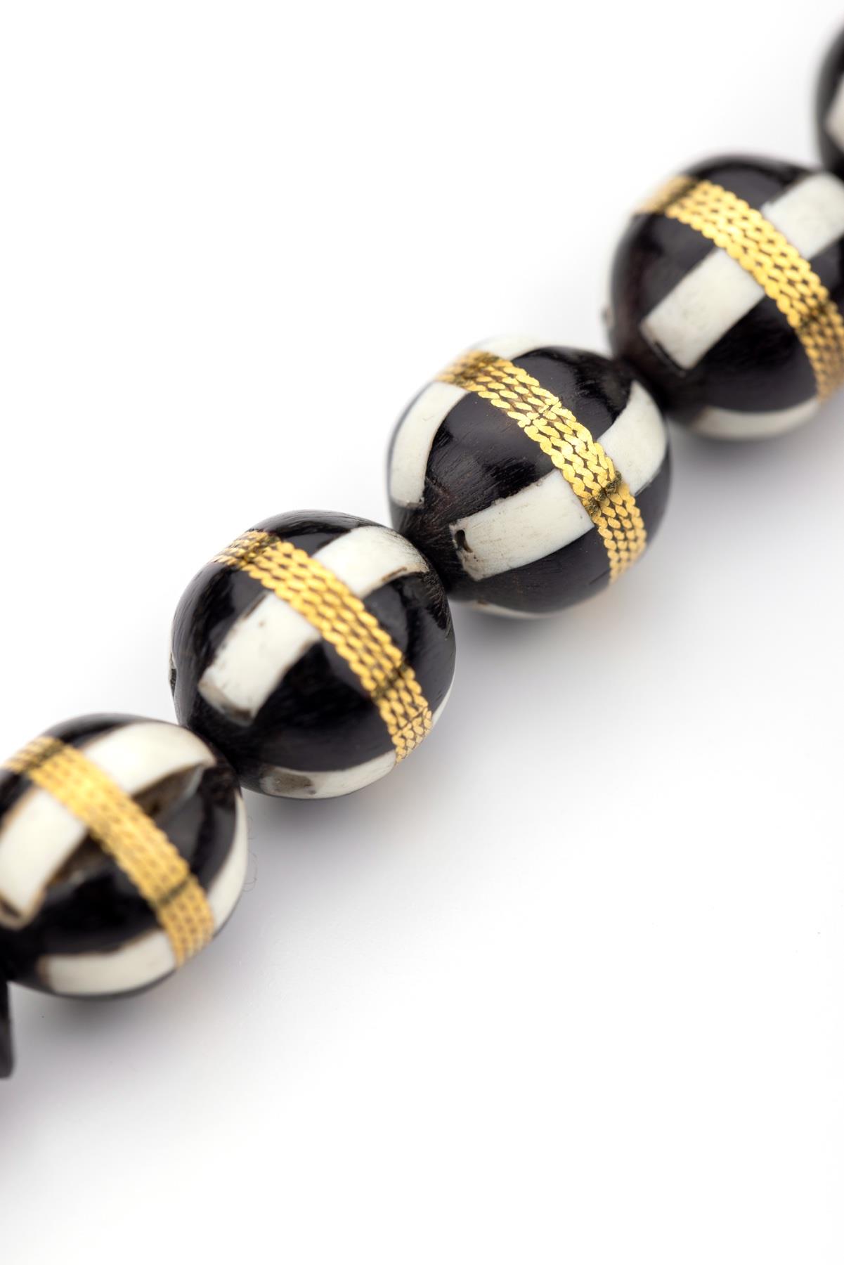 Sanatın İzi Deve Kemiği Kombinli Sarmal İşlemeli Kuka Tesbih