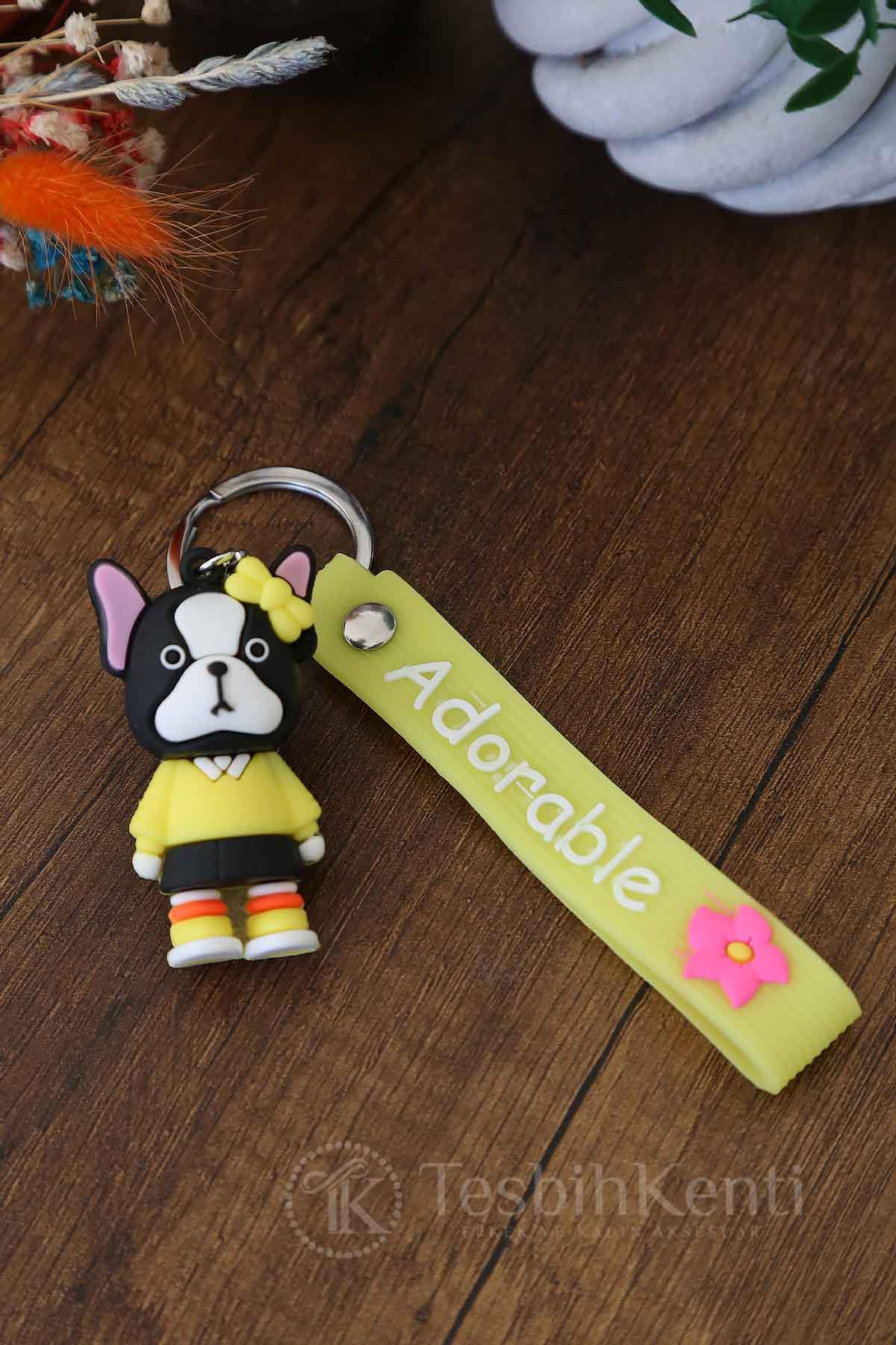 Sarı Renk Adorable Silikon Anahtarlık