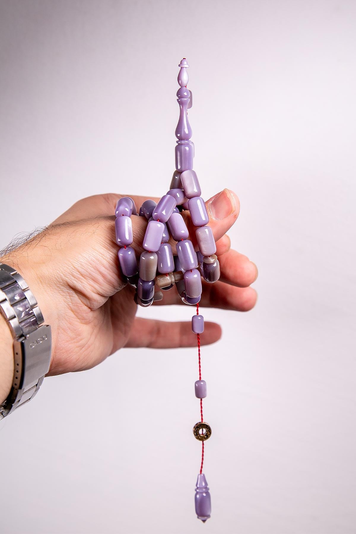 Sedefli Usta İşçilik 45 Taneli Eski Fransız Galalit Tesbih