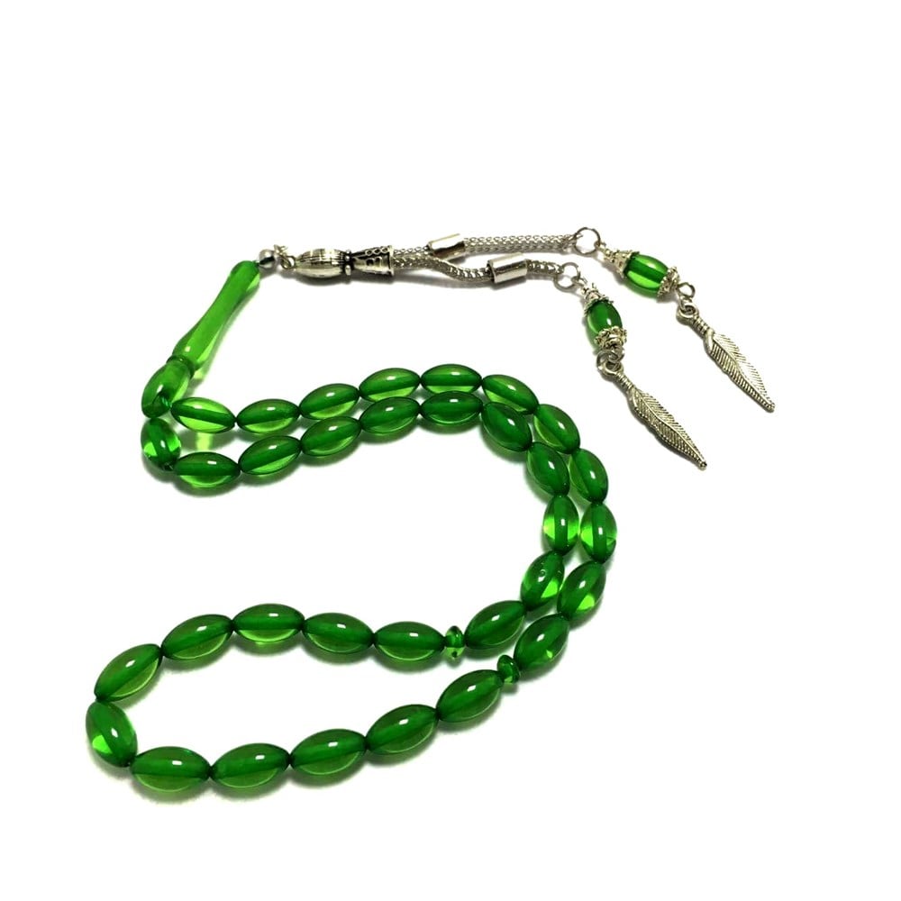 Şeffaf Yeşil Arpa Kesim Toz Kehribar