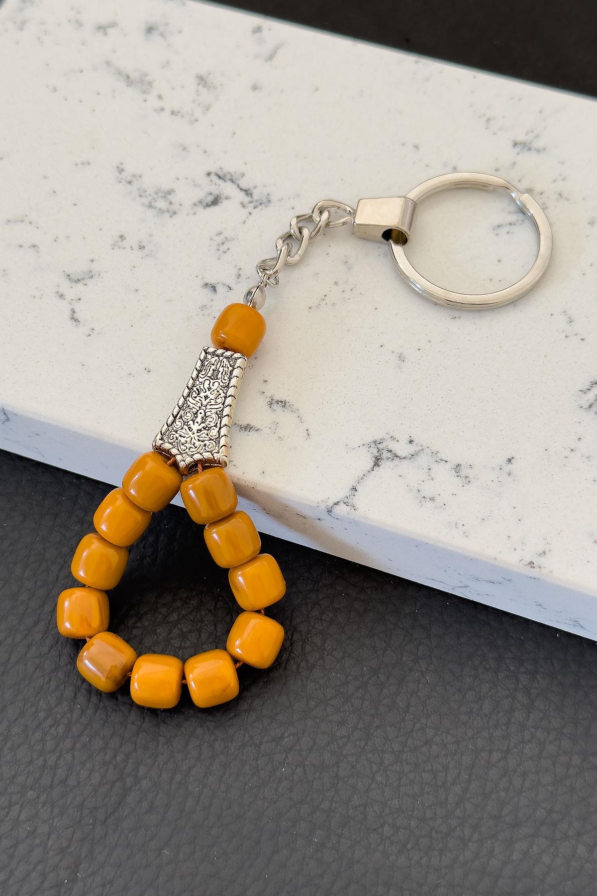 Şık ve Şirin Açık Kahve Tesbih Anahtarlık