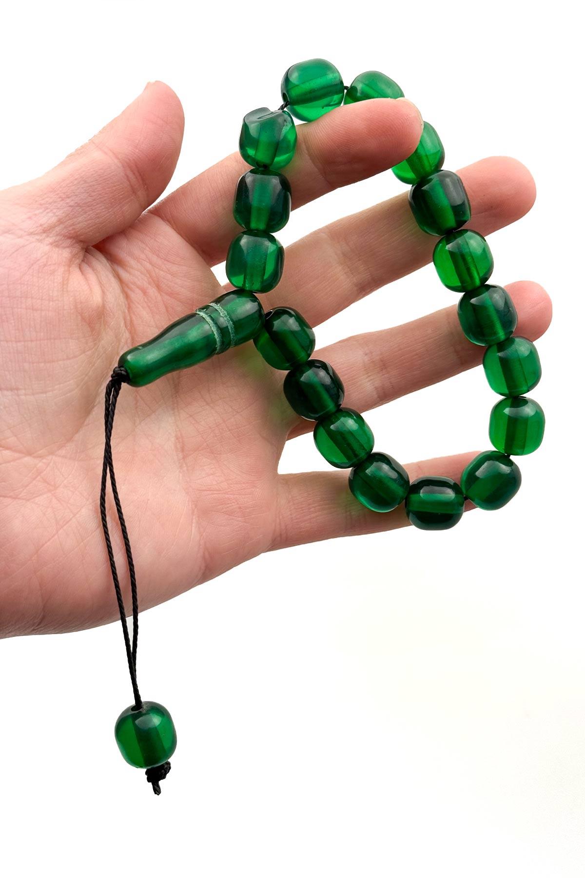 Stres Amaçlı Yeşil 17lik Maskot Tesbih