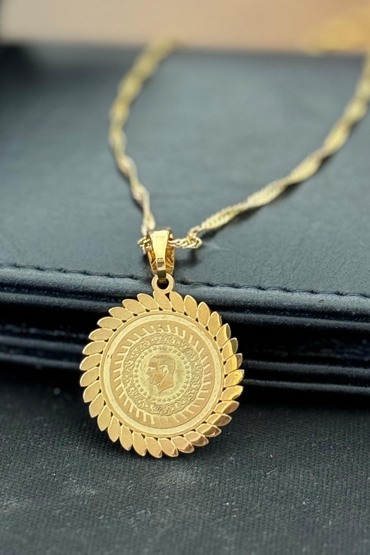 Tek Taraflı Kararmaz Tuğra Model Kadın Kolye