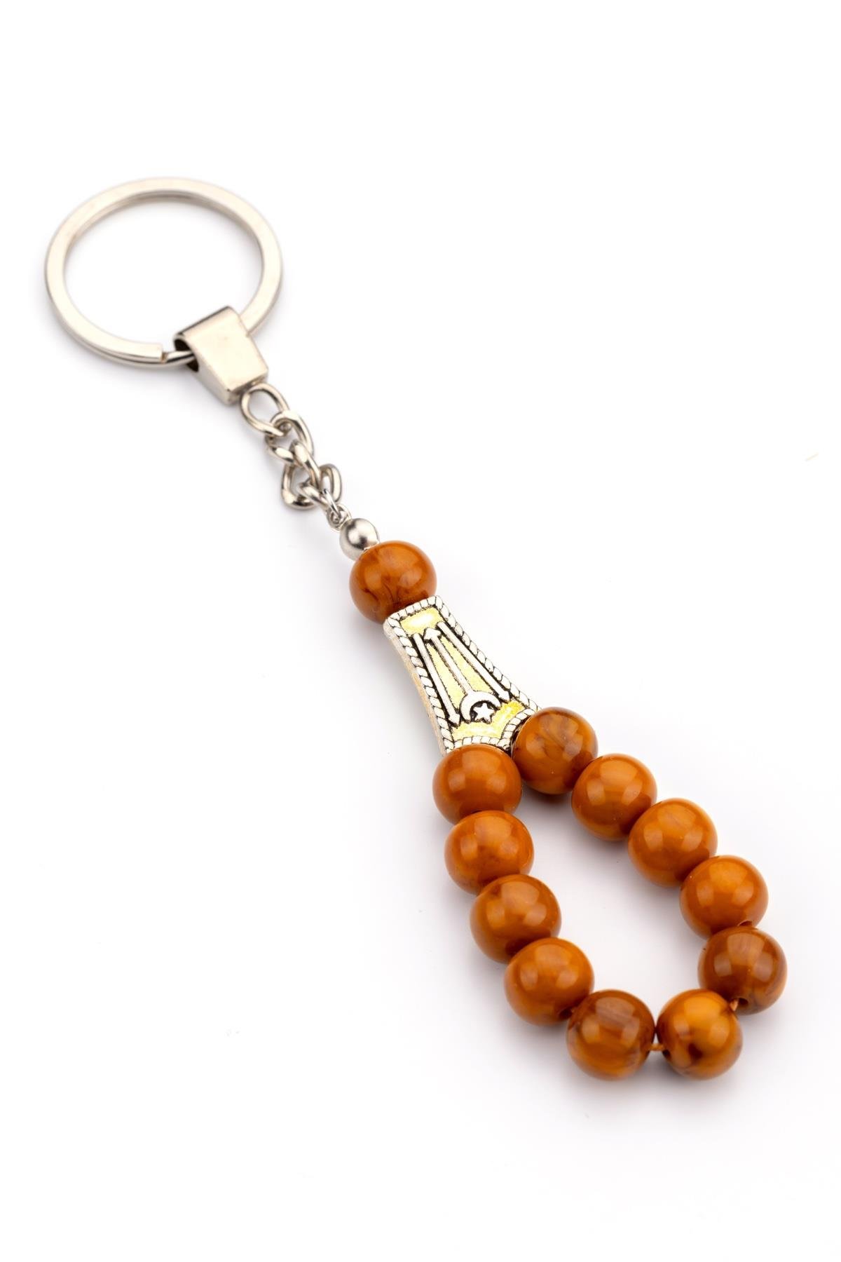 Toprak Tonlarındaki Zarafet Kahverengi Tesbih Anahtarlık