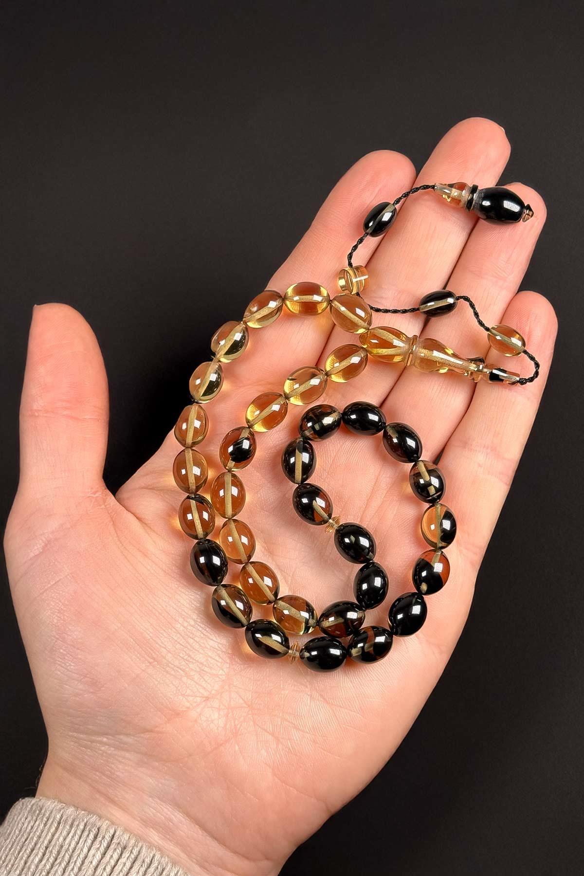 Usta İşçilik Sistemli Püskül Ateş Kehribar Tesbih