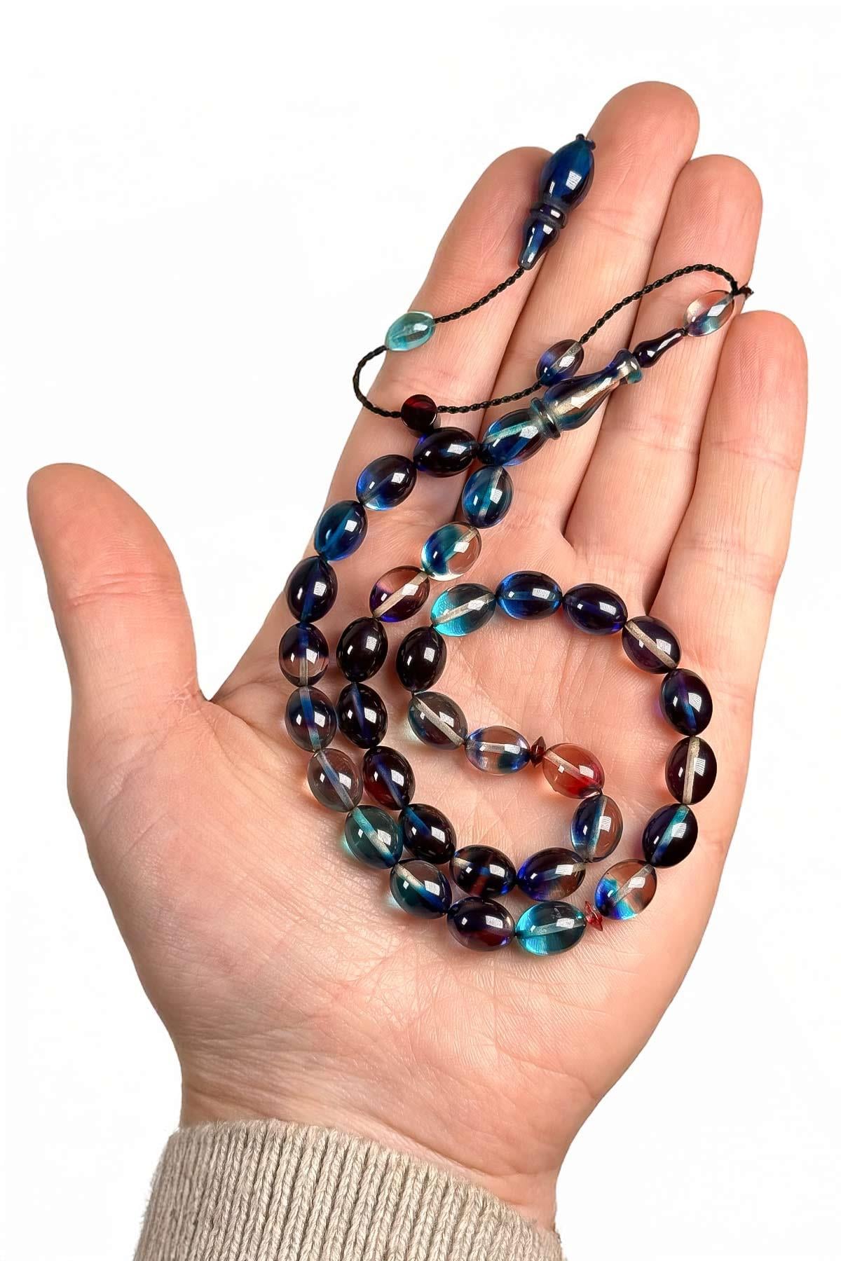 Usta İşçilik Sistem Püsküllü Ateş Kehribar Tesbih