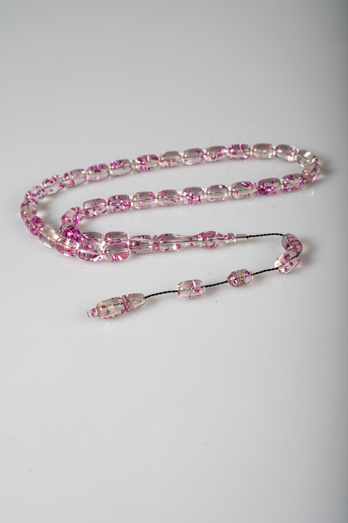 Usta İşçilik Kapsül Tane Mor Parçacıklı Uçak Camı Tesbih