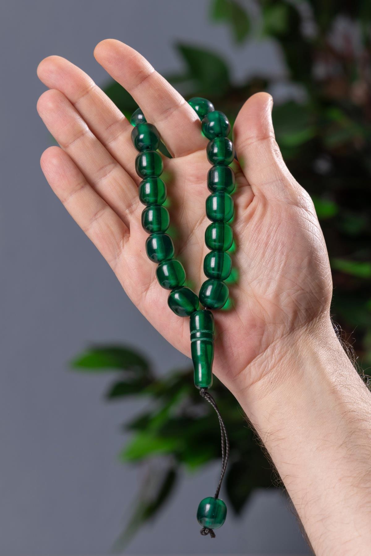 Yeşil Renk 17lik Efe Maskot Tesbih