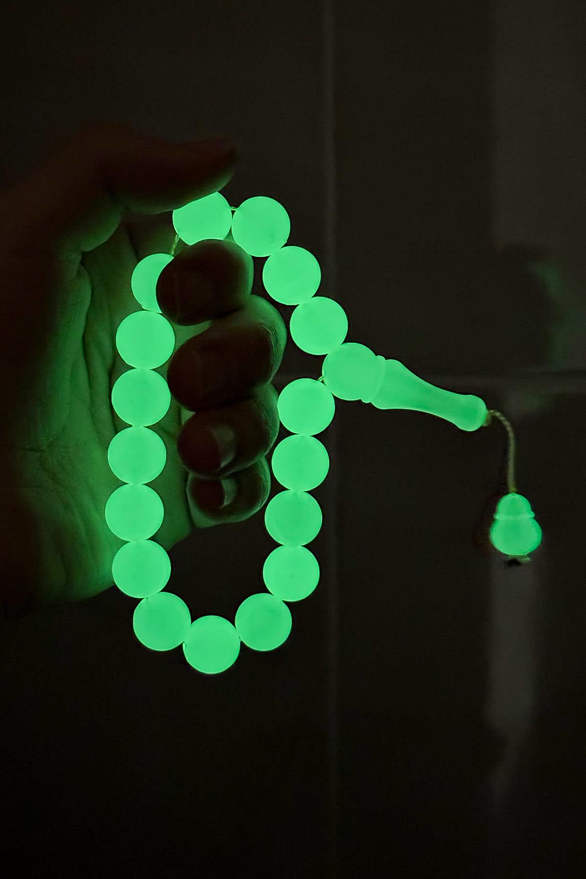 Yüksek Fosforlu 17li Küre Tane Kedi Gözü Tesbih