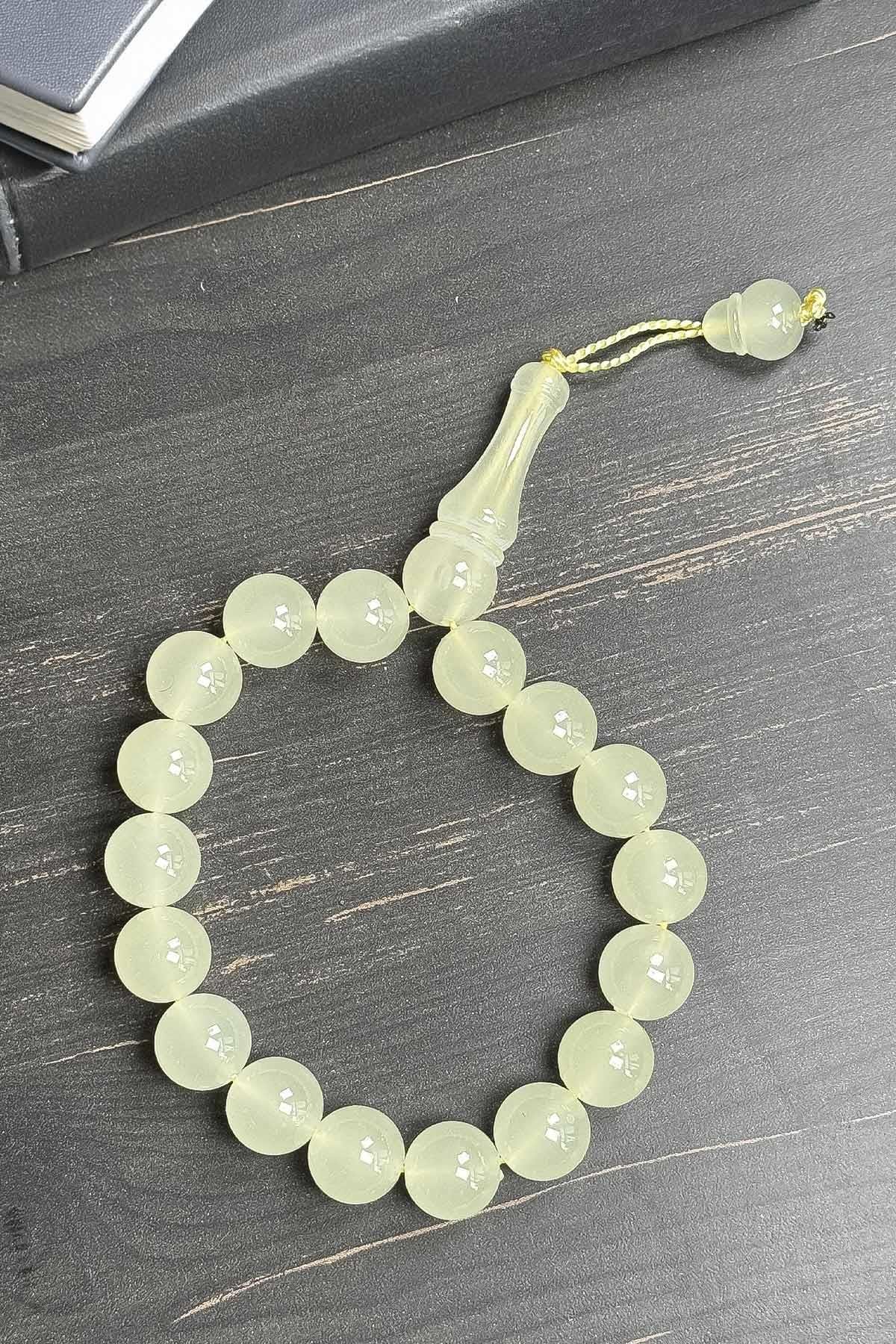 Yüksek Fosforlu 17li Küre Tane Kedi Gözü Tesbih