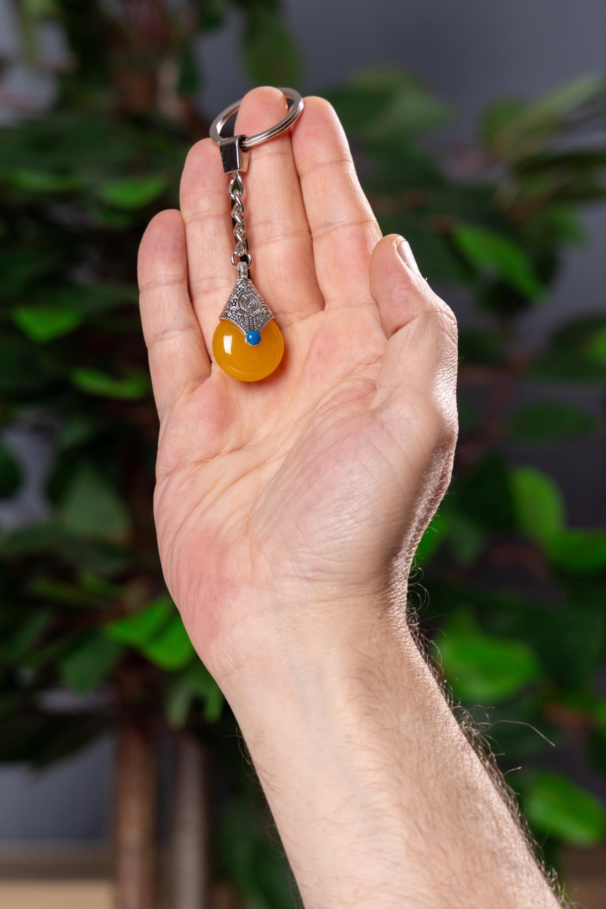 Yuvarlak Turuncu Renk Anahtarlık