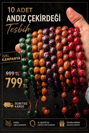 10'lu Andız Çekirdeği Tesbih Seti Hediyelik - TesbihKenti