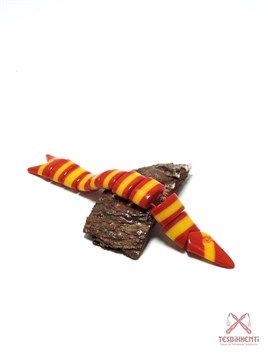 Kırmızı ve Sarı Renk Balık Tesbih