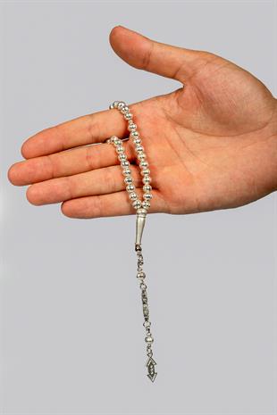 Gümüş Görünümlü Minik Boy Metal Tesbih