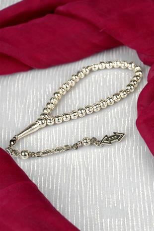 Gümüş Görünümlü Minik Boy Metal Tesbih