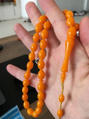 Günlük Kullanıma & Hediyelik Tesbih Koyu Sarı Renk