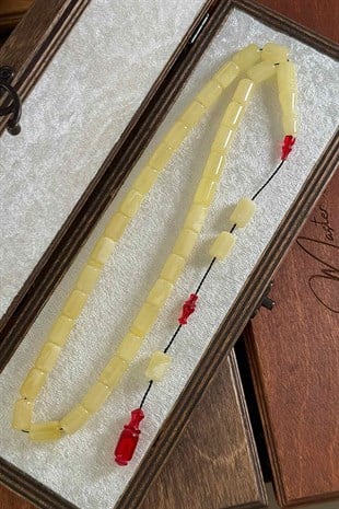 İri Boy Tertemiz İşçilik Kapsül Sistemli Damla Kehribar Tesbih - TesbihKenti