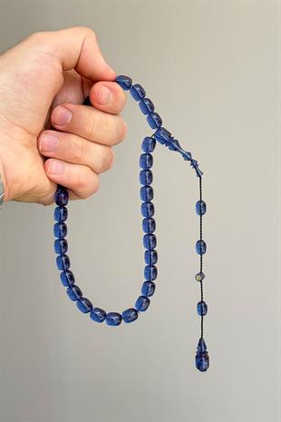 Kadifemsi Çekimiyle Usta İşçilik Mor Ateş Kehribar Tesbih