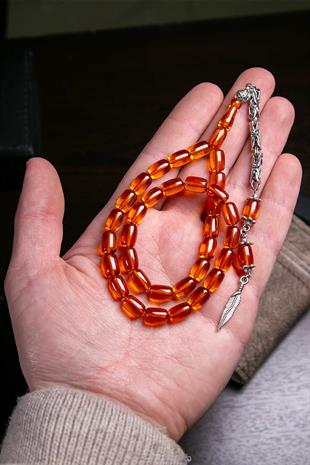 Kapsül Tane Fırınlı Malzeme Ateş Kehribar Tesbih