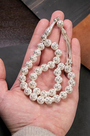 Küre Tane 925 Ayar 33lük Saf Gümüş Tesbih