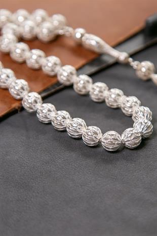 Küre Tane 925 Ayar 33lük Saf Gümüş Tesbih