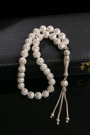 Küre Tane 925 Ayar 33lük Saf Gümüş Tesbih