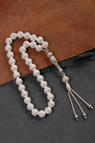 Küre Tane 925 Ayar 33lük Saf Gümüş Tesbih