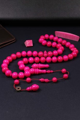 Pembe 45'li Eski Malzeme Bowling Topu Arap Model Tesbih | Tesbih Kenti