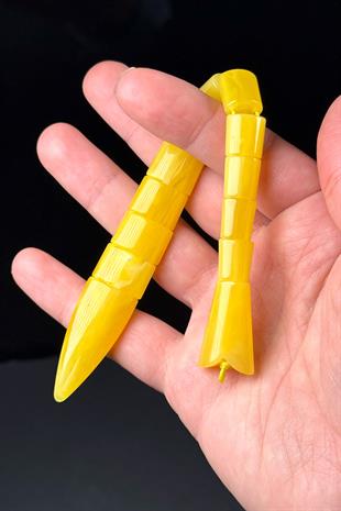 Sarı Beyaz Dalgalı Usta İşçilik Balık Tesbih - TesbihKenti