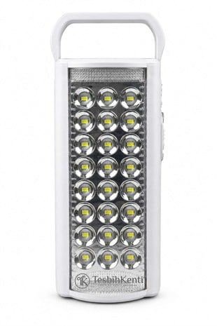 Şarj Edilebilir 24 LED Beyaz Işıldak 6V Akülü USB Girişli | TesbihKenti