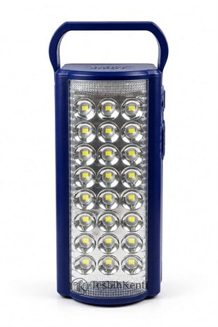 Şarj Edilebilir 24 LED Mavi Işıldak 6V Akülü USB Girişli | TesbihKenti