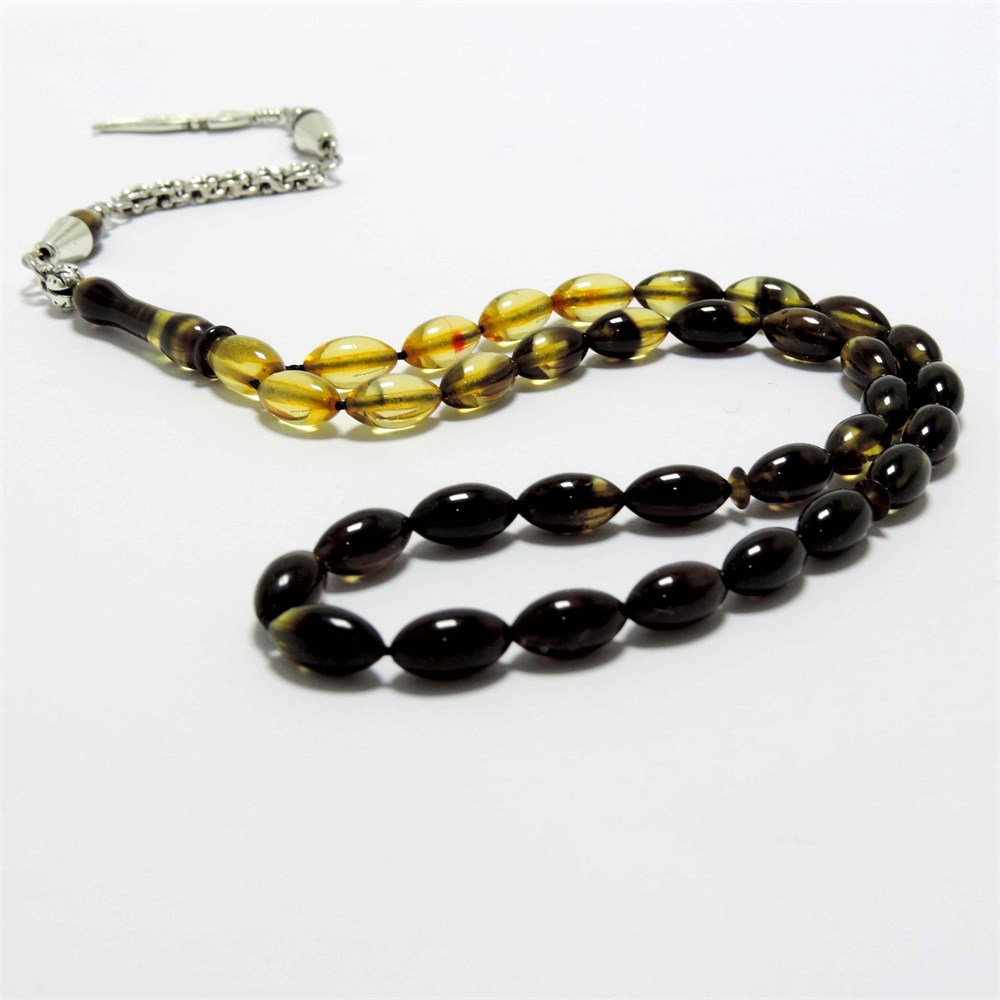 Özel El İşçilik Arpa Kesim Ateşi Kehribar