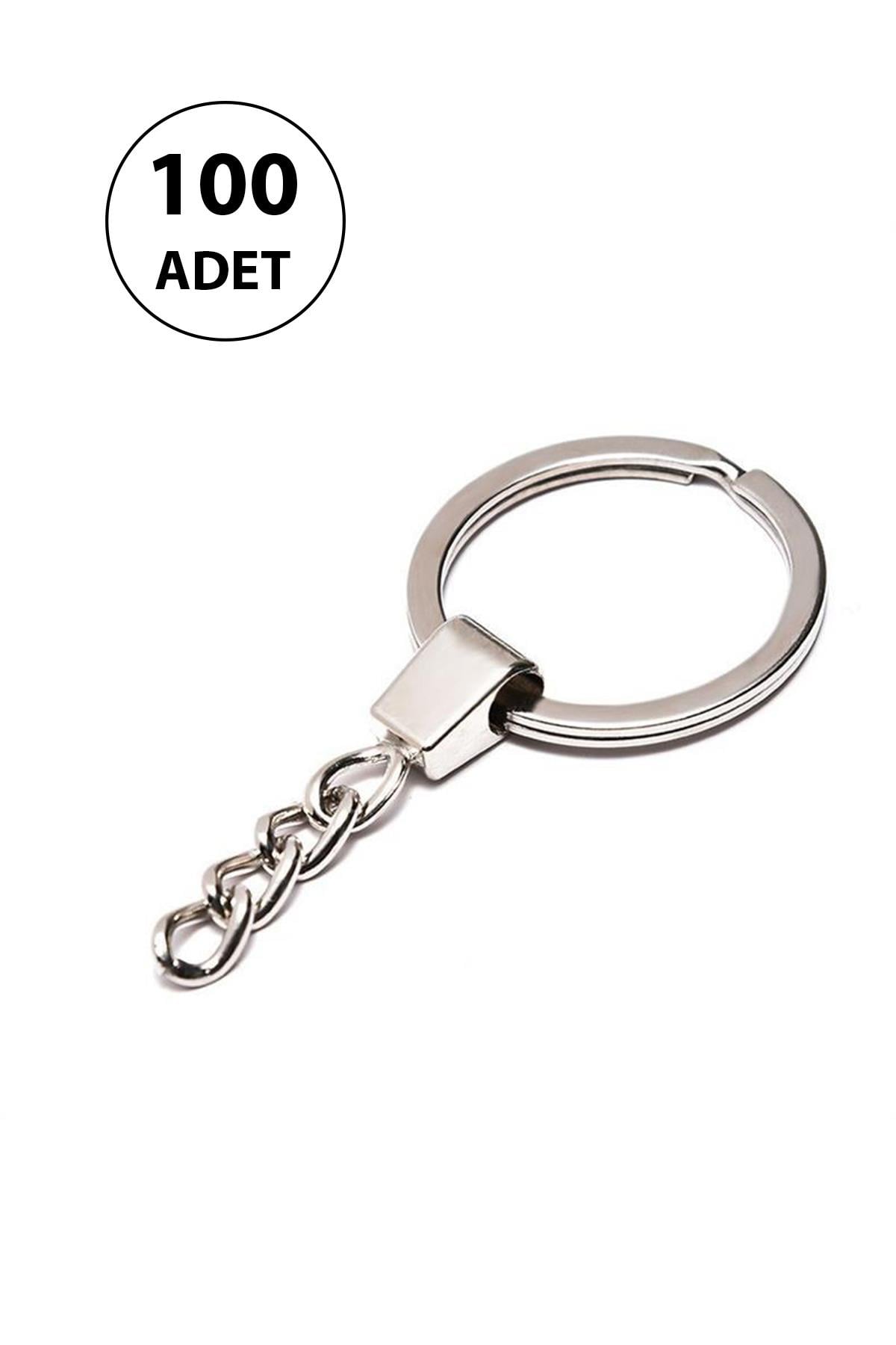 100 Adet Çelik Anahtarlık Halkası - TesbihKenti