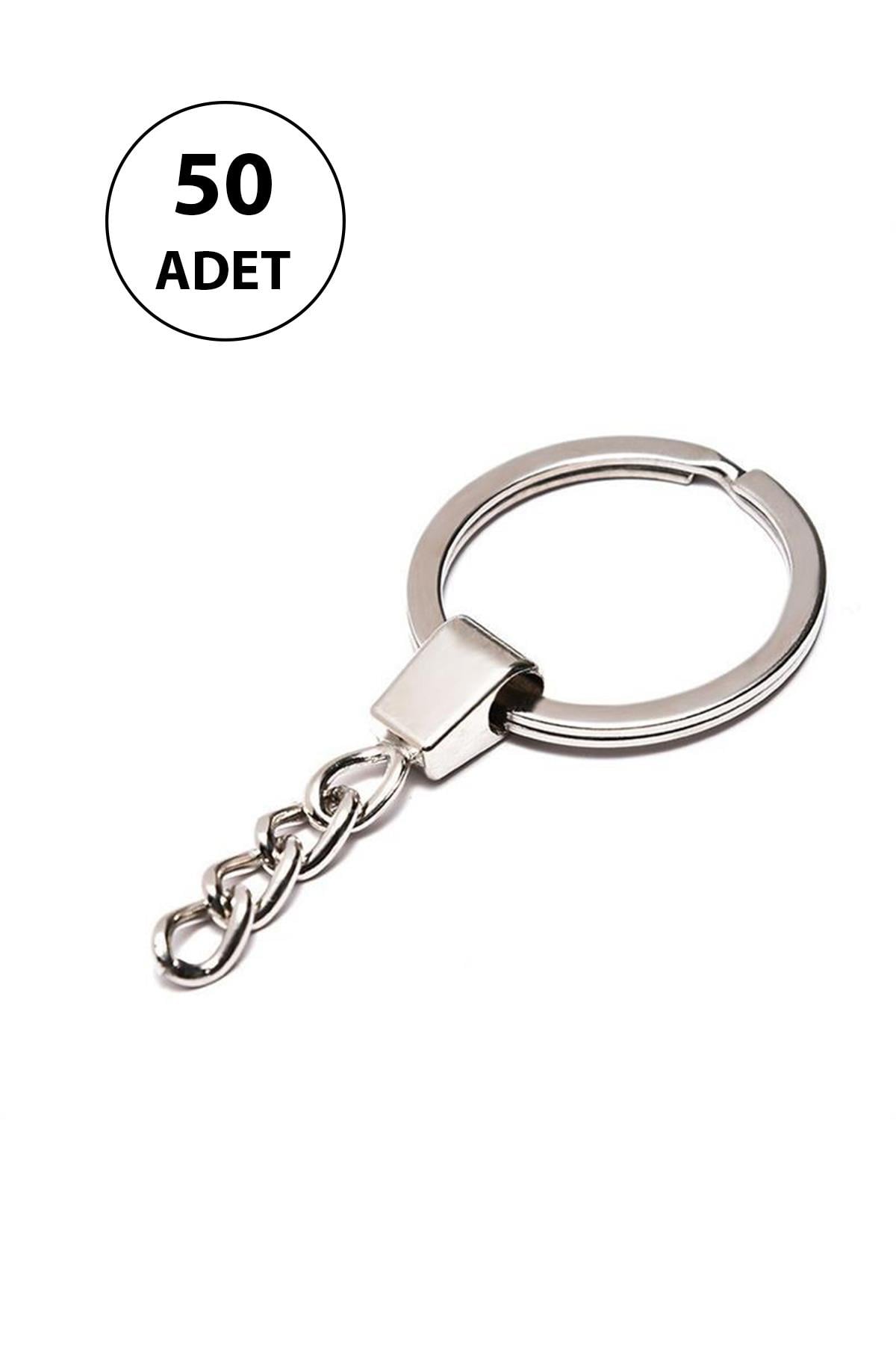 50 Adet Çelik Anahtarlık Halkası - TesbihKenti