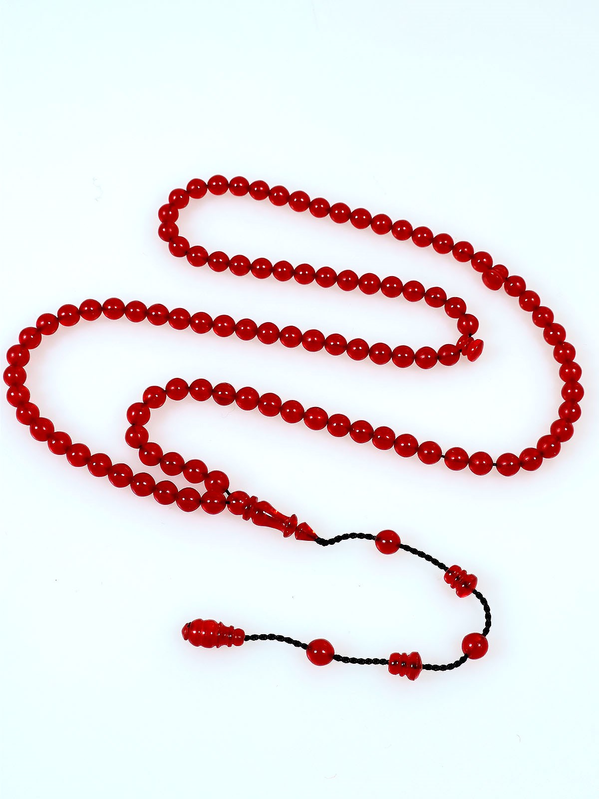 99 Namaz Tesbihi Vişne Çürüğü Ateş Kehribar Tesbih Orta Boy