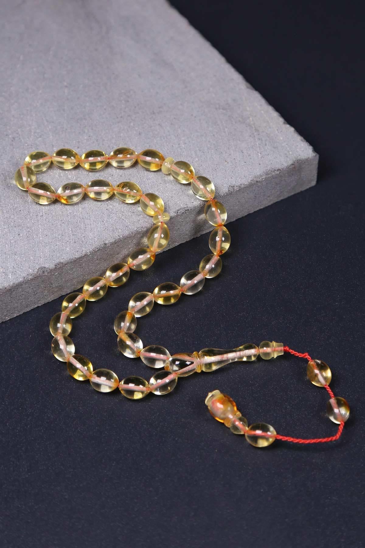 Arpa 2.Kalite İşçilik Kaya Damla Kehribar Tesbih - TesbihKenti