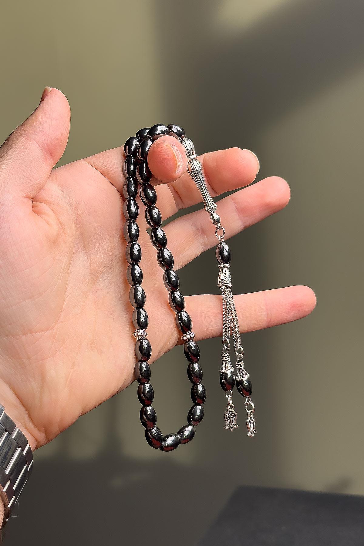 Arpa Tane Hematit Taşı Tesbih