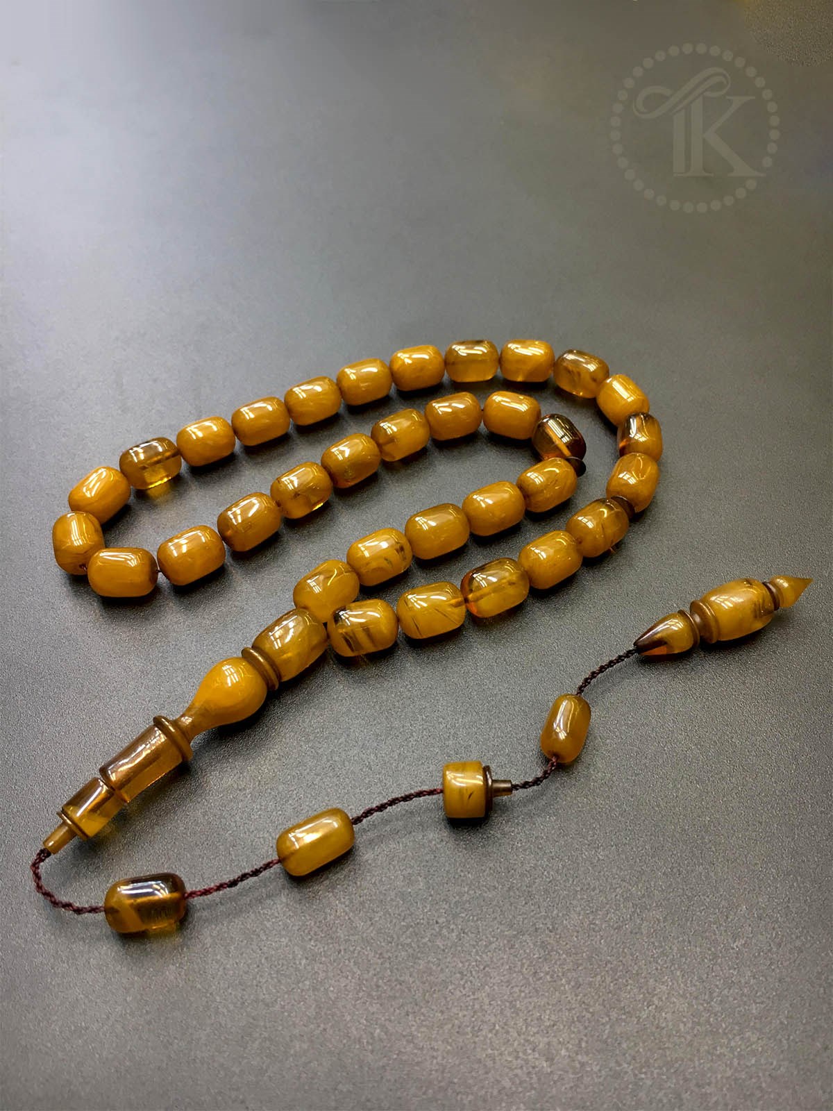 Belirgin Damar Hatları Kapsül Taneli Sıkma Kehribar