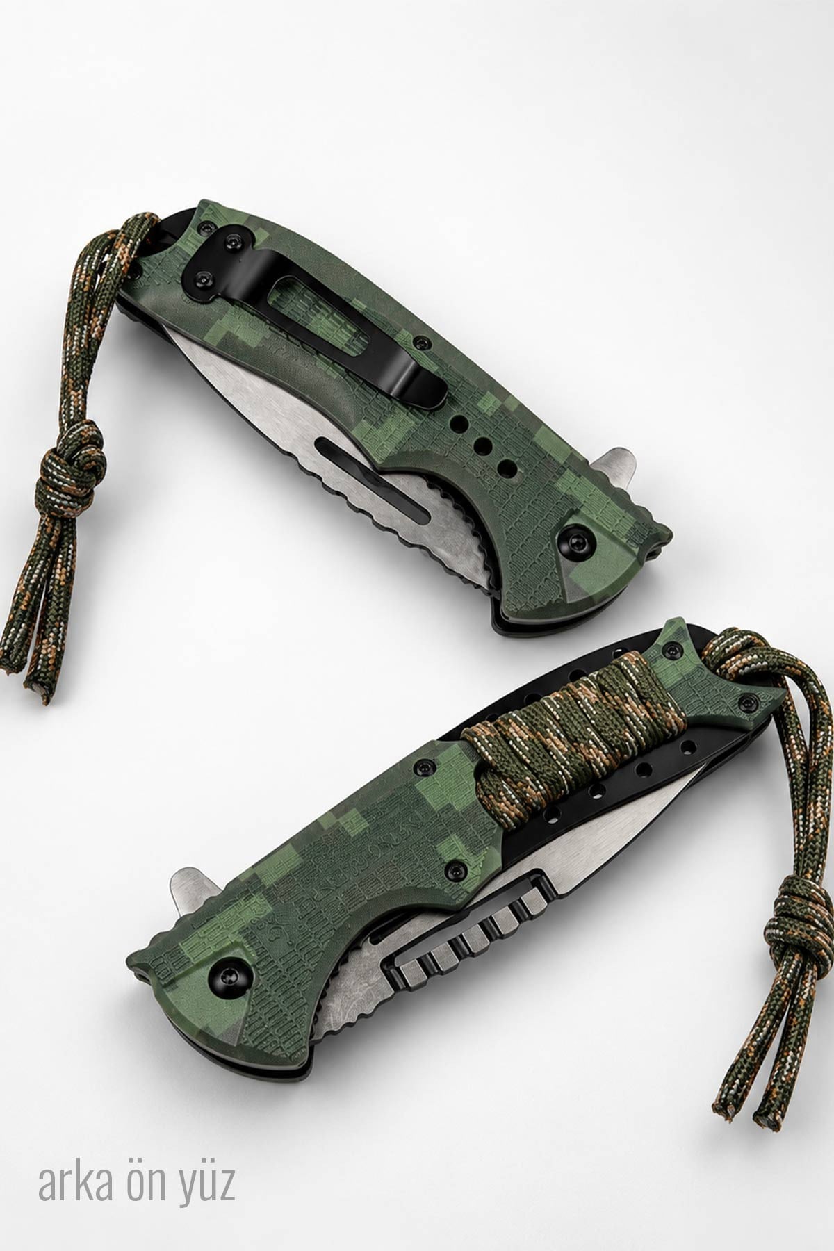 Browning İpli Yeşil Kamp Çakısı 21 cm | TesbihKenti