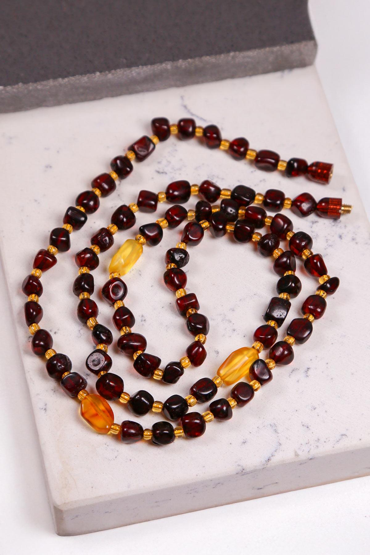 Doğal Damla Kehribar Kolye  - TesbihKenti