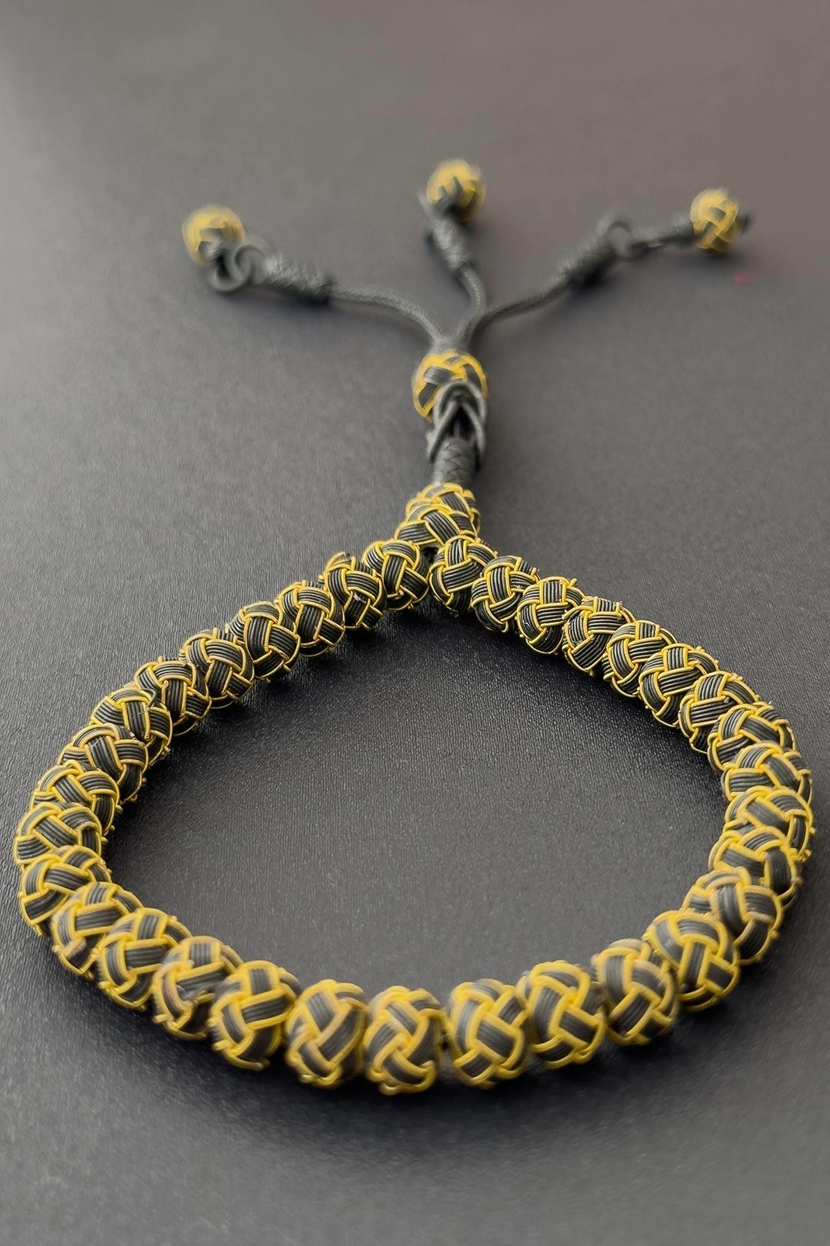 Emek ve Sanat Siyah Renk 1000 Ayar Gümüş Kazaz Tesbih